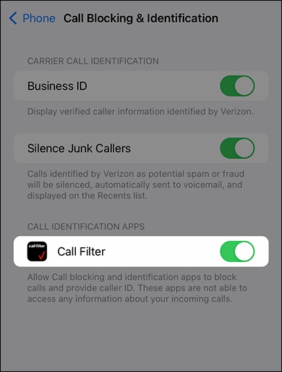 Tap Call Blocking & Identification