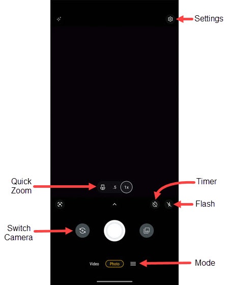 Camera home screen