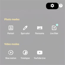 Camera settings option