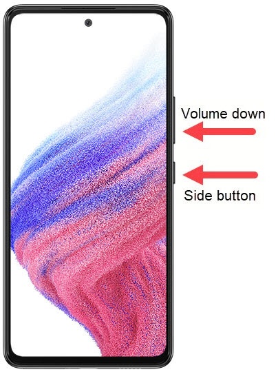 mini bombe Kor Samsung Galaxy A53 5G UW - Capture a Screenshot | Verizon