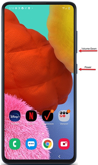 Samsung Galaxy A51 Capture A Screenshot Verizon
