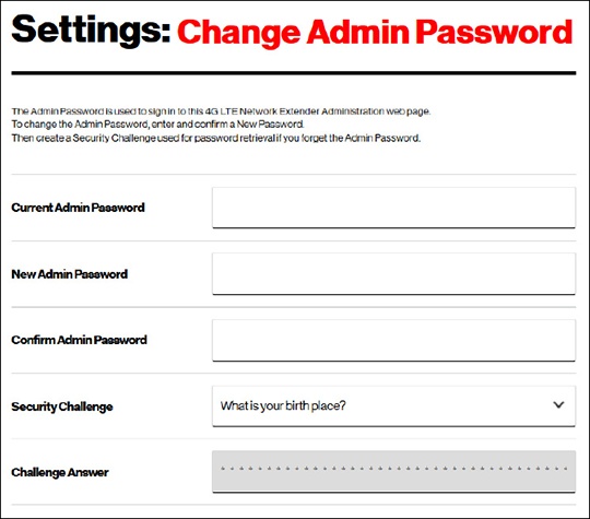 Change admin password
