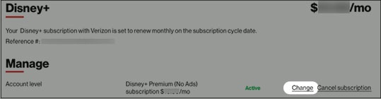 Click Change subscription