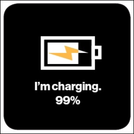 Charging status screen