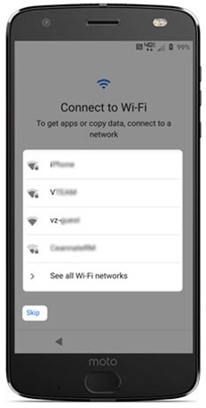 Connect to Wi-Fi page