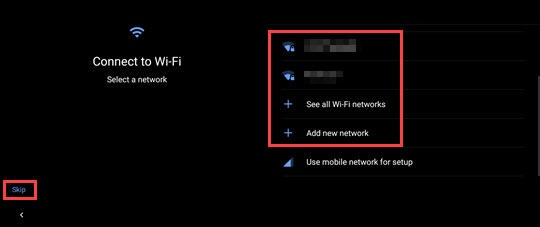 Set up Wi-Fi