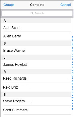 contact list