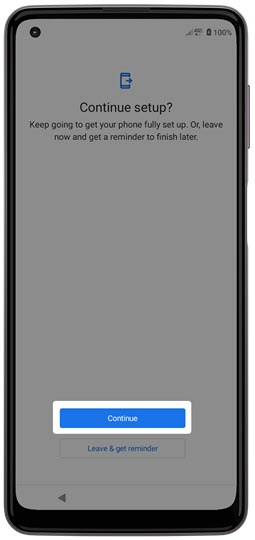 Continue Setup