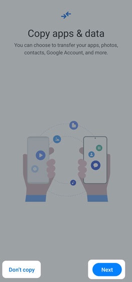Copy apps & data