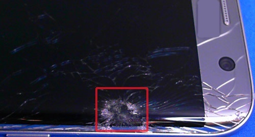 Punctured screen