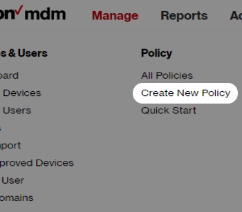 Create New Policy