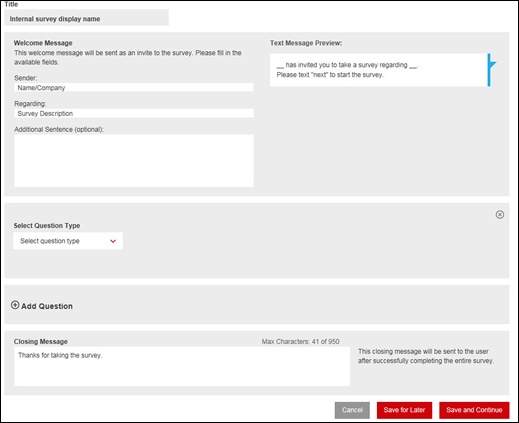 Create survey