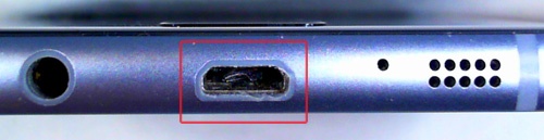 Damaged charging port