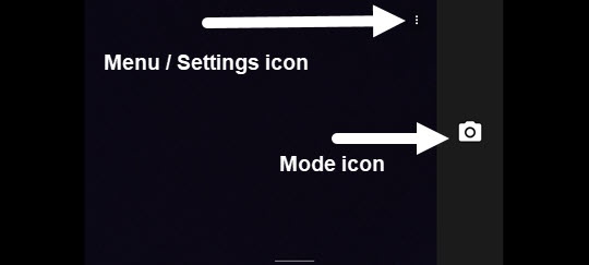 Opciones de cámara Camera options