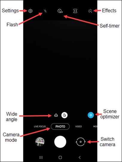 esconder Ciencias Nominal Samsung Galaxy A50 - Configuración común de la cámara | Verizon