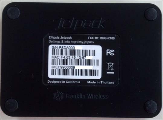 View Device ID - Verizon Ellipsis Jetpack MHS700L