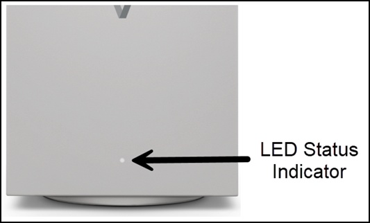 LED Indicator is located on the front of the Verizon Router