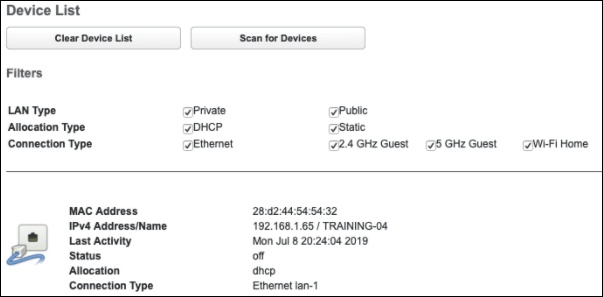 Device List