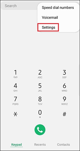 Dialer settings
