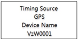 Display GPS timing Source and Device Name screen