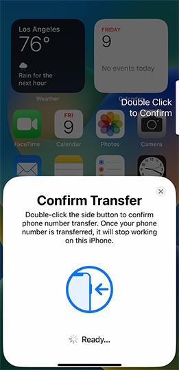 Double click to confirm