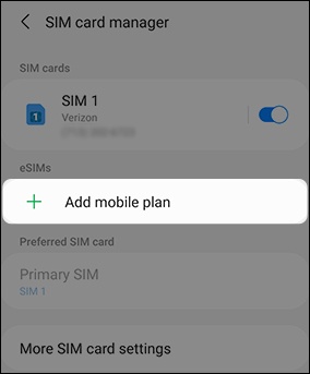 Add eSIM