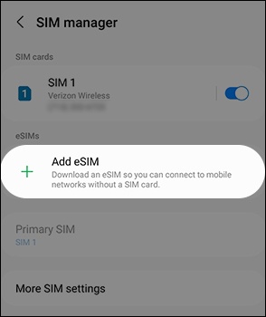 Add eSIM