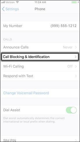 iphone call blocking