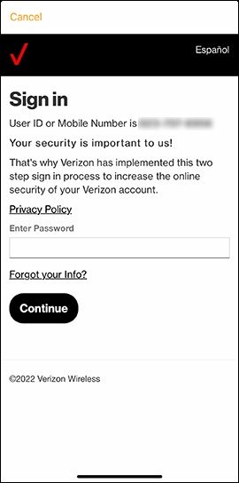 Enter your password