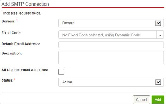 Enter SMTP info