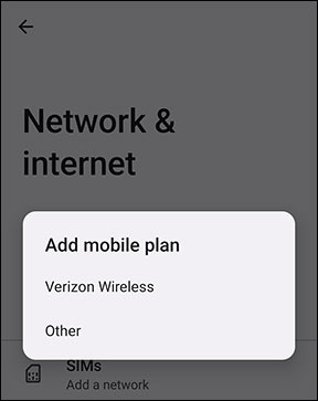 Tap Verizon Wireless