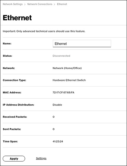 LAN settings