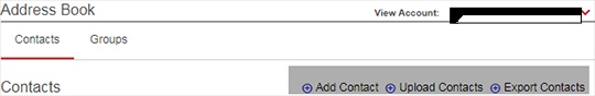 click Export contact