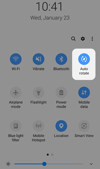 how to get my samsung phone to rotate