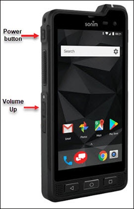 Press and Hold Volume Up Button