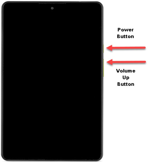 Press and hold Power and Volume up buttons