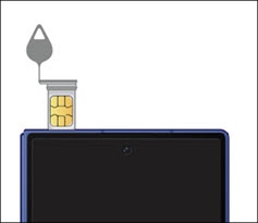 Remove SIM tray