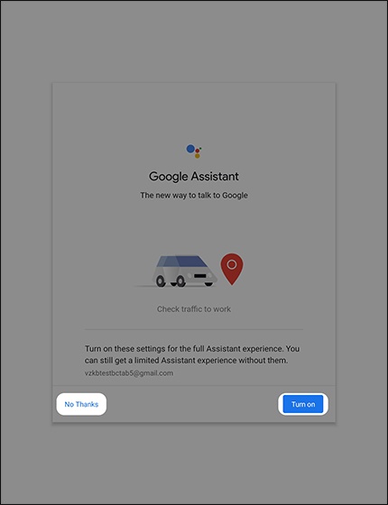 Google Assistant screen