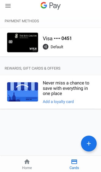 Google Pay with Visa