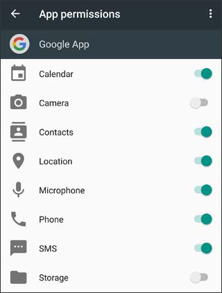Home screen with focus on applications