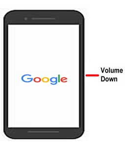 Device with emphasis on Power button