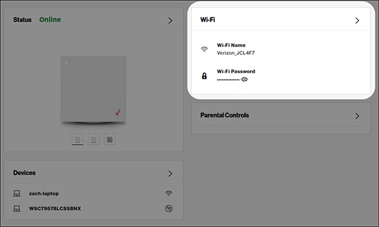 Wi-Fi section