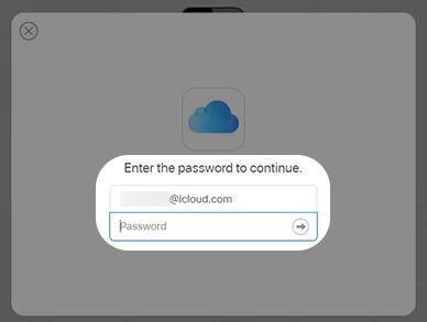 Enter the Apple ID password