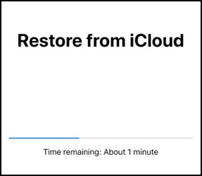 Restore progress bar