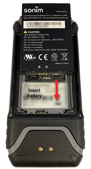 Insert battery