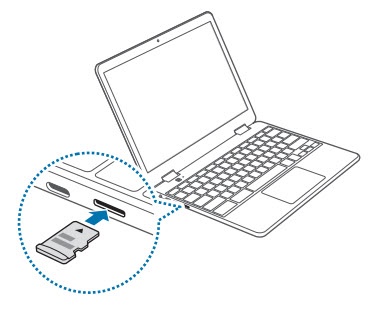 Samsung Chromebook Plus Insert or Remove SD Memory Card Verizon