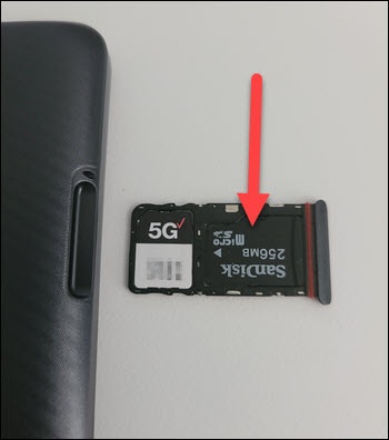 Insert SD card