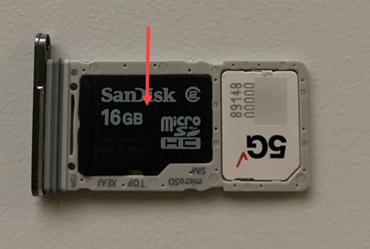 Insert SD card
