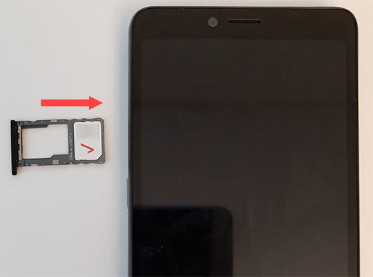 Insert SIM card