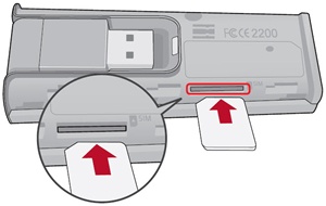 Insert SIM card